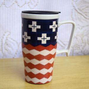 Pendleton Collectible Travel Mug Brave Star Pattern Ceramic 14oz ToGo Coffee Cup